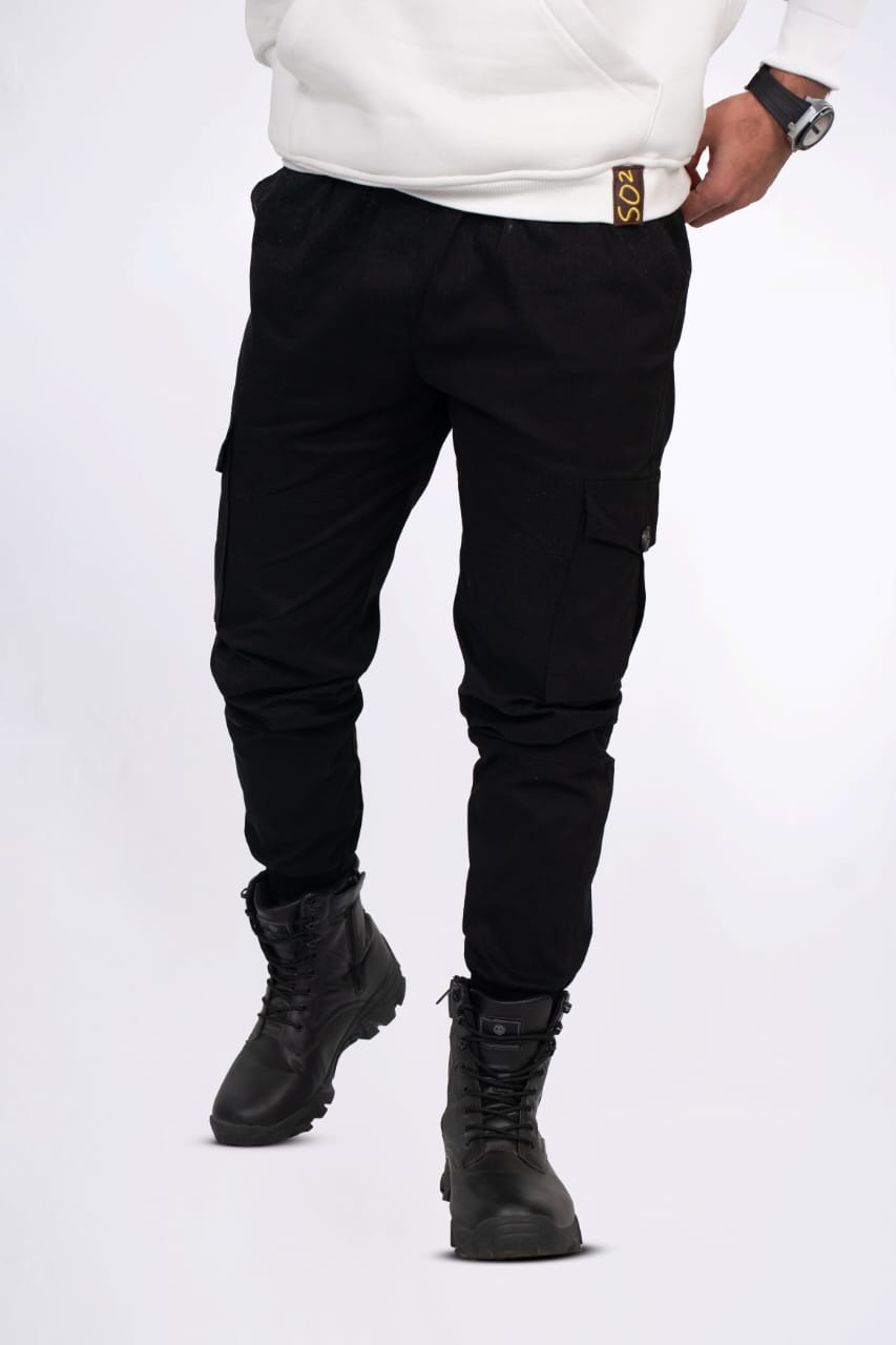 بنطلون رجالي من الجبردين باللون الأخضر العسكري